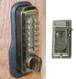 Lockey M213 Keyless Mechanical Digital Security Night Latch Door Lock Antique Brass